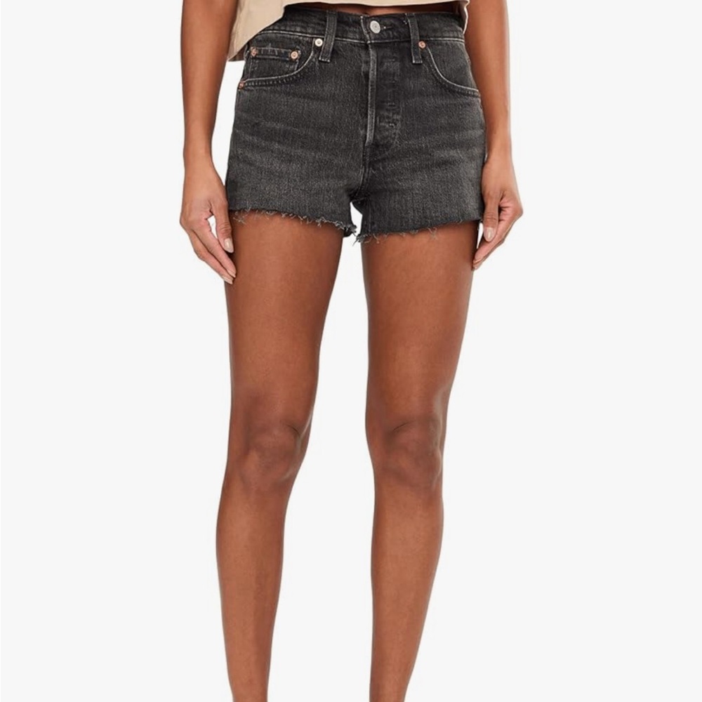 Levi’s High Rise Denim Shorts - Black